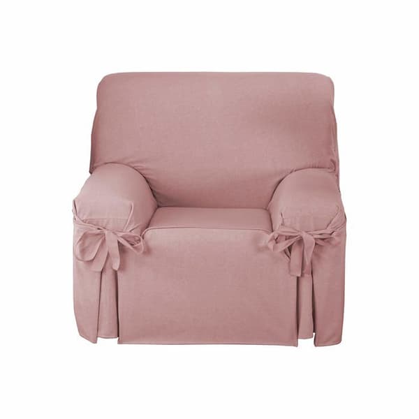 Martina hem - Turia - Turie Sofföverdrag med rosetter, bomullspolyester, ljusrosa, 1 sits