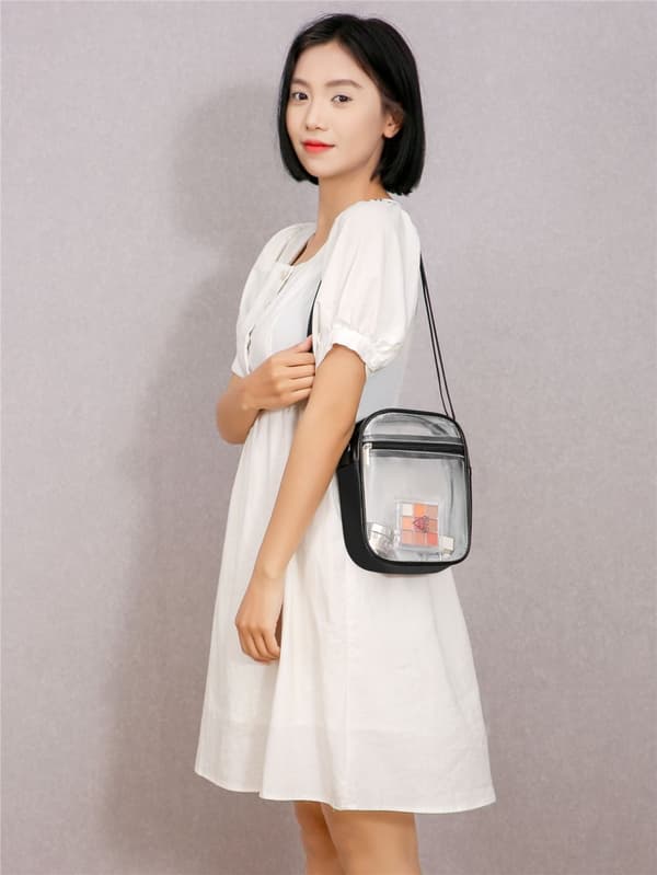 INF Crossbody PVC lille firkantet taske