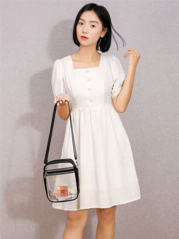 INF Crossbody PVC lille firkantet taske
