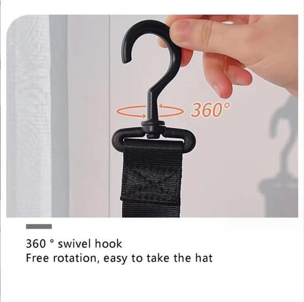 INF Sort Nylon Hat Opbevaringsstativ med kroge