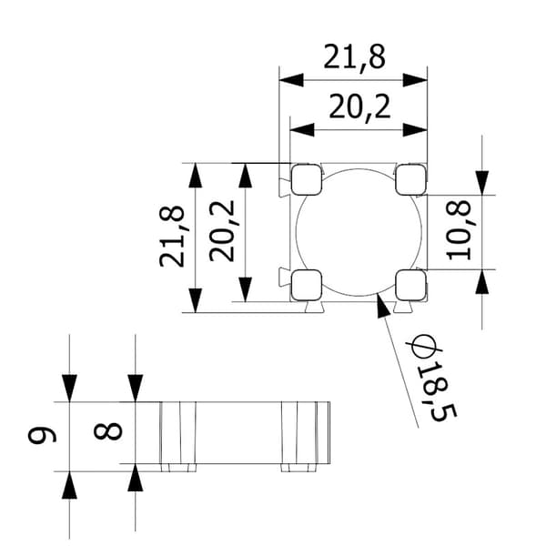 INF 100 stk batteriholder for 18650 batteri, enkeltcellebrakett, sylindrisk batteriholder