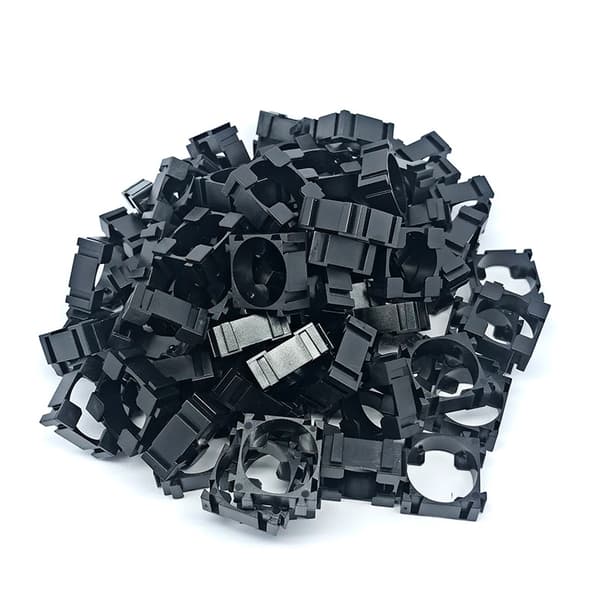 INF 100 stk batteriholder for 18650 batteri, enkeltcellebrakett, sylindrisk batteriholder