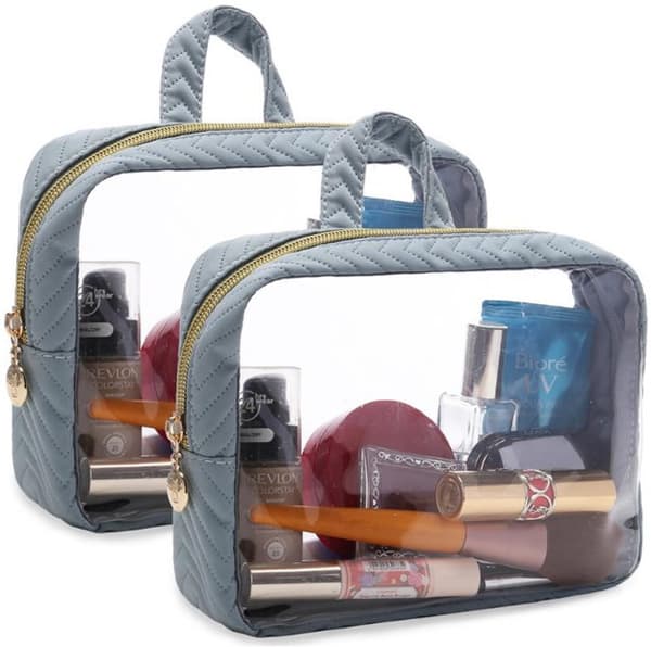 INF 2-pack reisetoalettveske, bærbar PVC-vaskepose