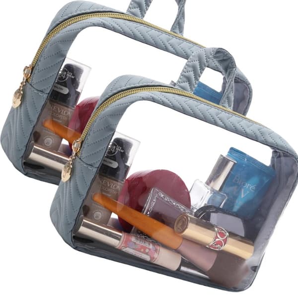 INF 2-pack reisetoalettveske, bærbar PVC-vaskepose