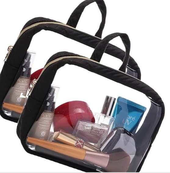 INF 2-pack reisetoalettveske, bærbar PVC-vaskepose