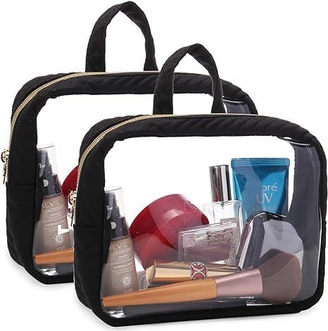 INF 2-pack reisetoalettveske, bærbar PVC-vaskepose