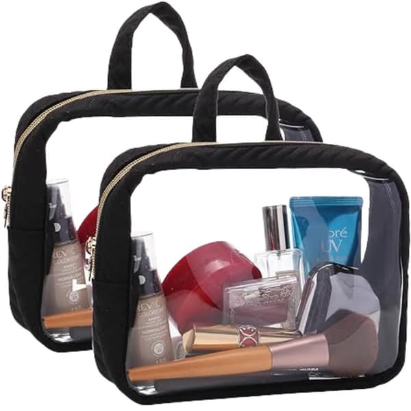 INF 2-pack reisetoalettveske, bærbar PVC-vaskepose
