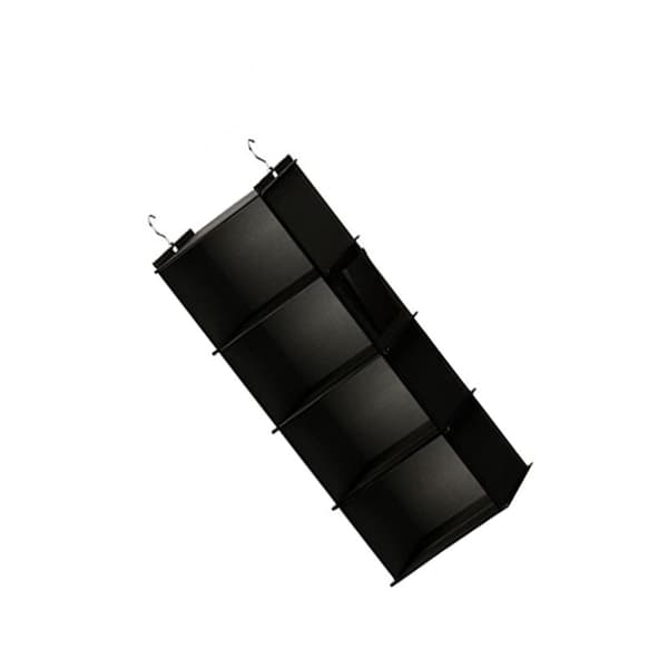 INF Organizer til hængende skab, sort stofopbevaringspose med metalkroge  29.7x30x80