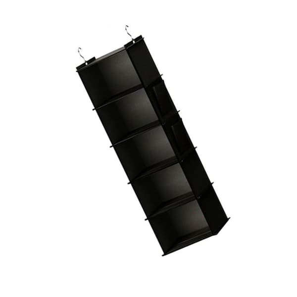 INF Riippuva vaatekaappi, musta kangassäilytyslaukku metallikoukuilla  31x31x100