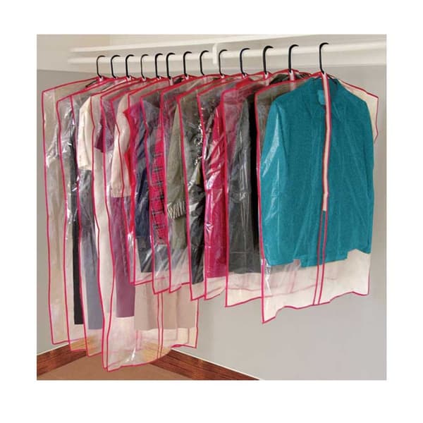 Set med 13 transparenta klädesplagg i polyeten