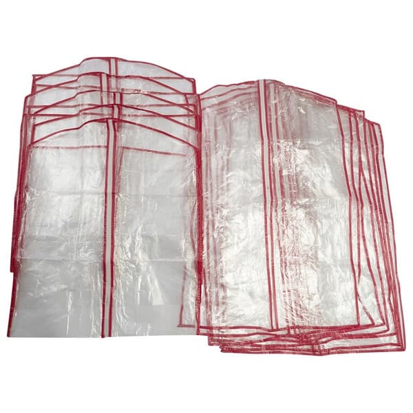 Set med 13 transparenta klädesplagg i polyeten