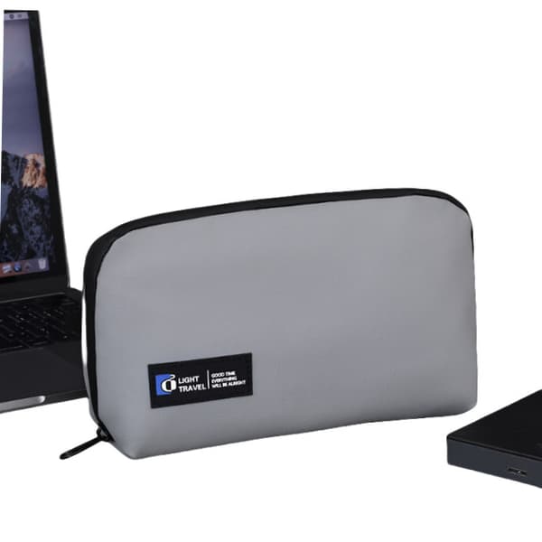 INF Tech Accessory Organizer Bag for kabler, mus, øretelefoner Grå