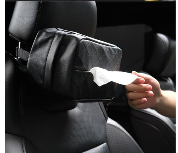 INF Car Tissue Box Holder, PU Leather Tissue Dispenser for bil
