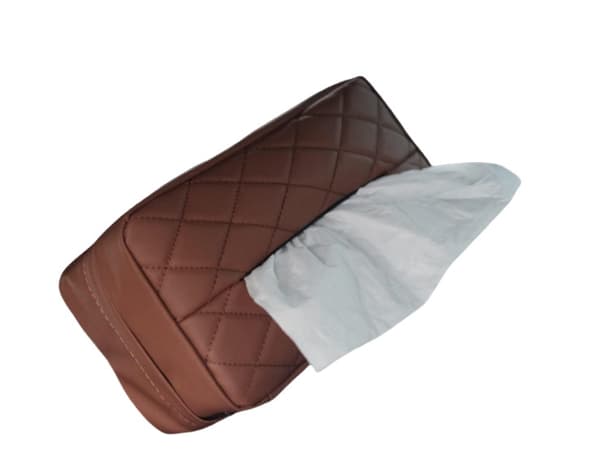 INF Car Tissue Box Holder, PU Læder Tissue Dispenser til bil