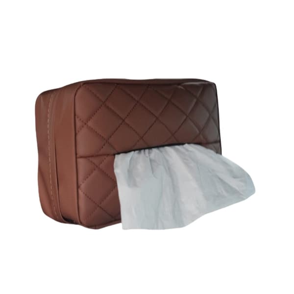 INF Car Tissue Box Holder, PU Læder Tissue Dispenser til bil