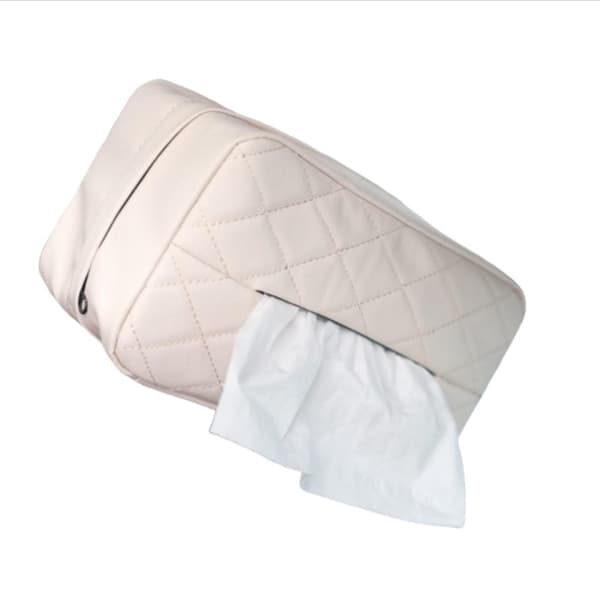 INF Car Tissue Box Holder, PU Læder Tissue Dispenser til bil