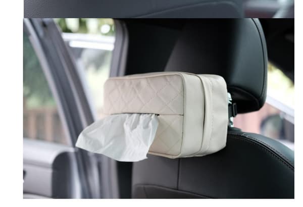 INF Car Tissue Box Holder, PU Leather Tissue Dispenser for bil