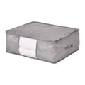 Miniatyrbild 4 av 9: Housse de rangement couette en tissu effet lin gris - L66 cm