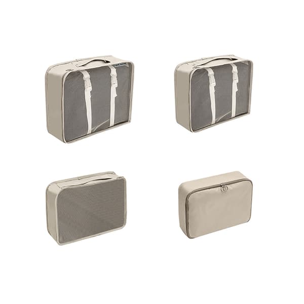 INF 8-delers sett med pakkekuber til reise - Beige