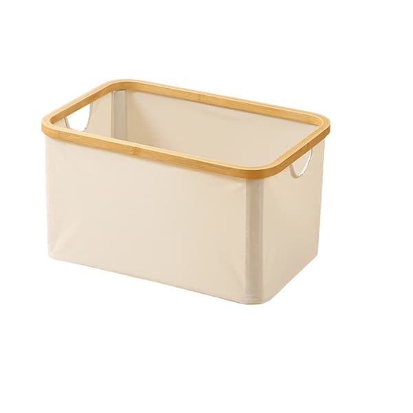 INF Sammenleggbar skittentøyskurv med lokk, beige