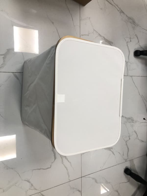 INF Sammenklappelig vasketøjskurv med låg, beige