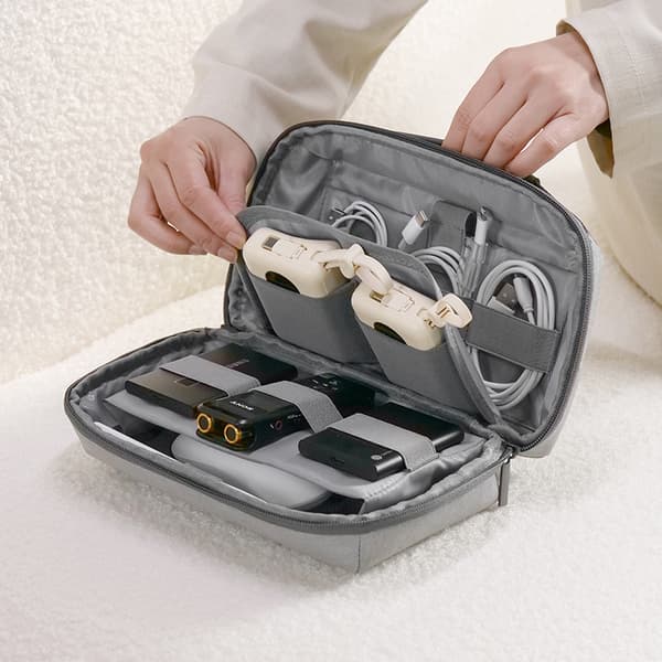 INF Multifunksjonell teknologiorganizer for kabler, ladere og elektronikk