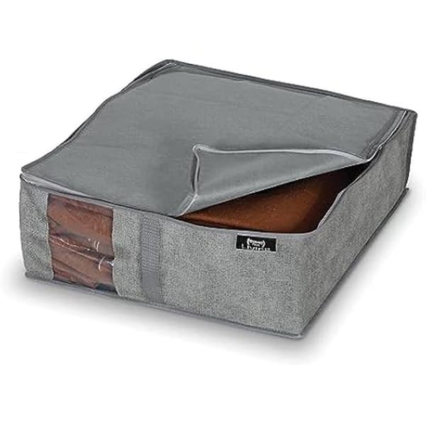 Tvättväska - DOMOPAK LIVING - 40x45x15 cm - Grå - Skydd mot damm - Främre handtag