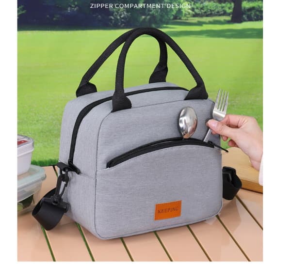 INF Isolert lunsjbag for arbeid, crossbody lunsjveske for kvinner og menn