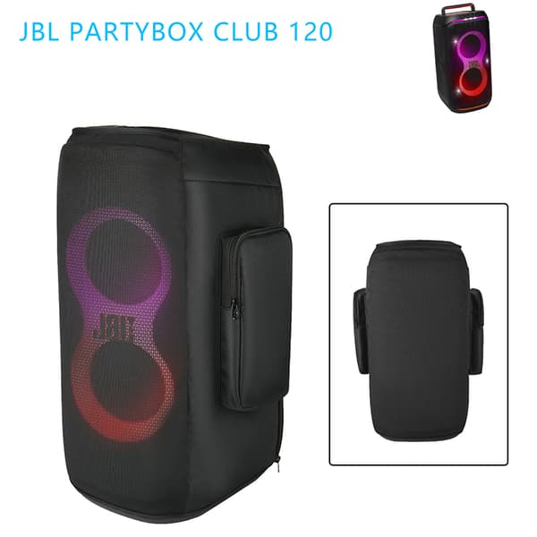 INF JBL PARTYBOX CLUB 120:n suojapussi kahdella sivutaskulla - musta