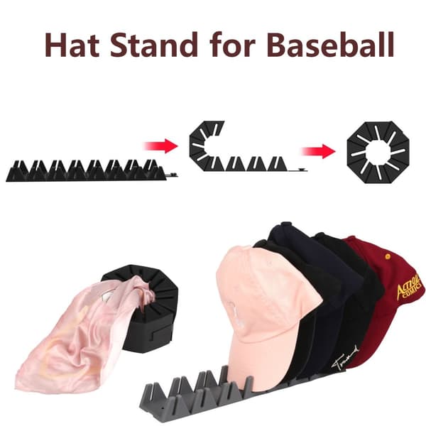 INF Silikone kasketorganisator til baseballkasketter Hvid
