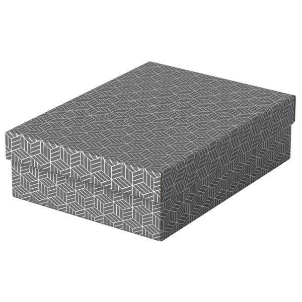Förvaringslådor - ESSELTE - storlek M - grå - 3-pack - kraftig wellpapp