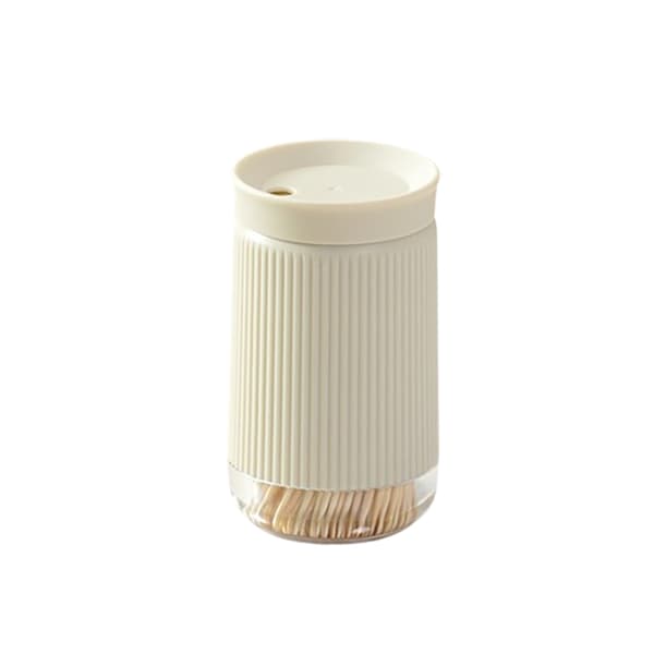 INF Elegant Tannpirkholder Praktisk og Stilig Oppbevaring Beige