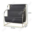 Miniatyrbild 4 av 4: TD® Iron Book Stand Hemmakontor Filhållare Enkelt läder Dataställ Metall Tidskriftsställ Supp