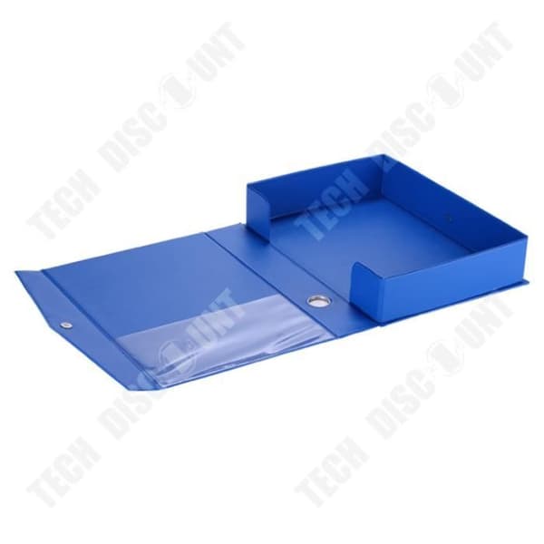TD® blå filförvaringslåda Desktop magnetiskt spänne PVC filförvaringslåda/A4 fillåda/låda