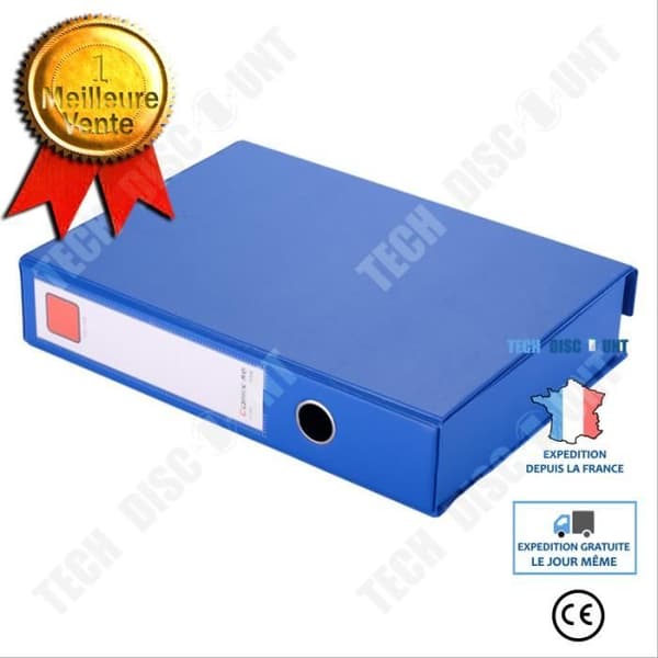 TD® blå filförvaringslåda Desktop magnetiskt spänne PVC filförvaringslåda/A4 fillåda/låda