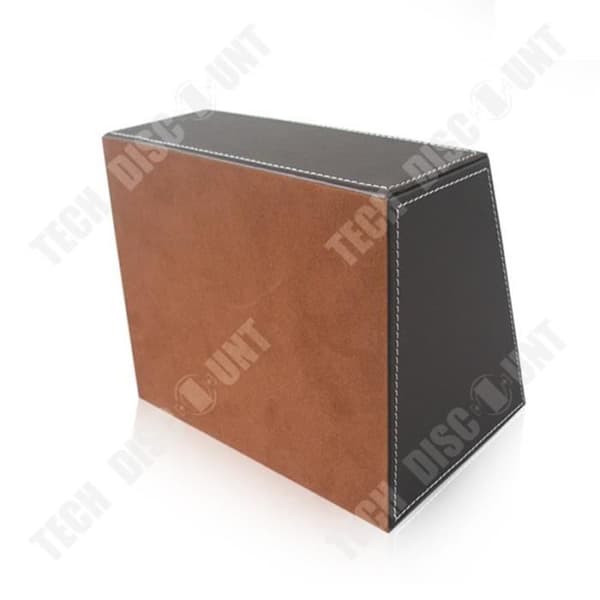TD® förvaringsbox multifunktionsläder pennhållare multi-cell läder förvaringsbox med fjärrskrivbordssortiment