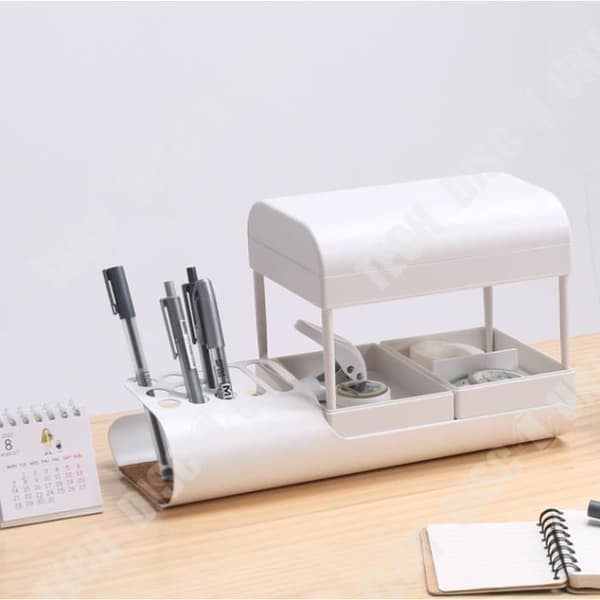 TD® Desktop Storage Box Enkel pennhållare Office Desk Creative Stationery Badrumsförvaring Förvaringsbox