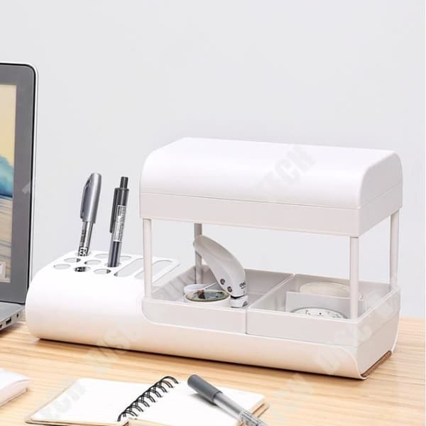 TD® Desktop Storage Box Enkel pennhållare Office Desk Creative Stationery Badrumsförvaring Förvaringsbox