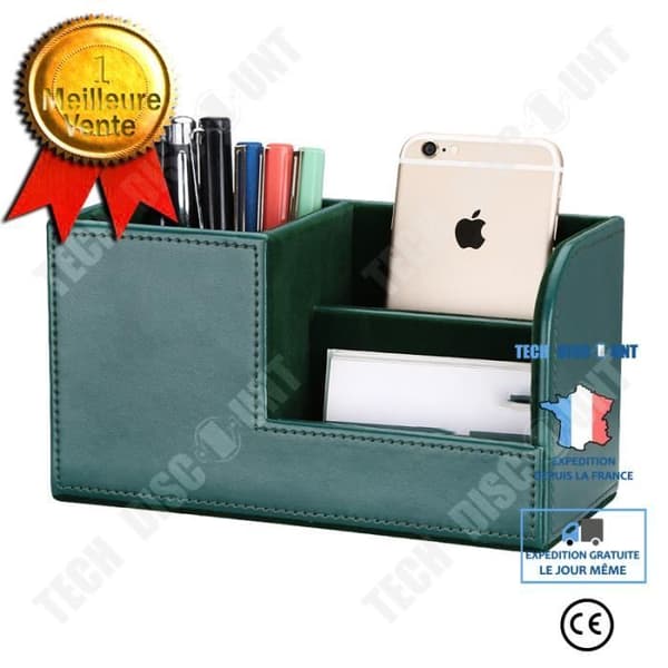 TD® Storage Box Retro Distinguished Small Dark Green Pen Holder Desktop Storage Box for Business Office Storage Tube