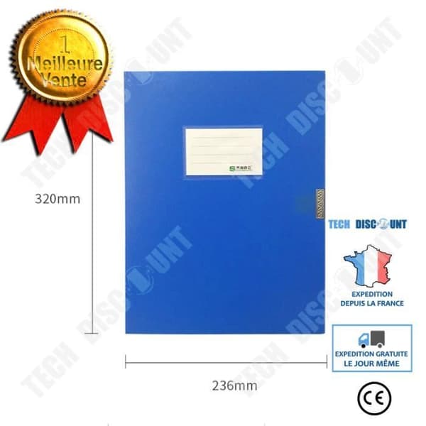 TD® Filväska kontorsmateriel pp plast filbox A4 förvaringsbox databox enkel pi box