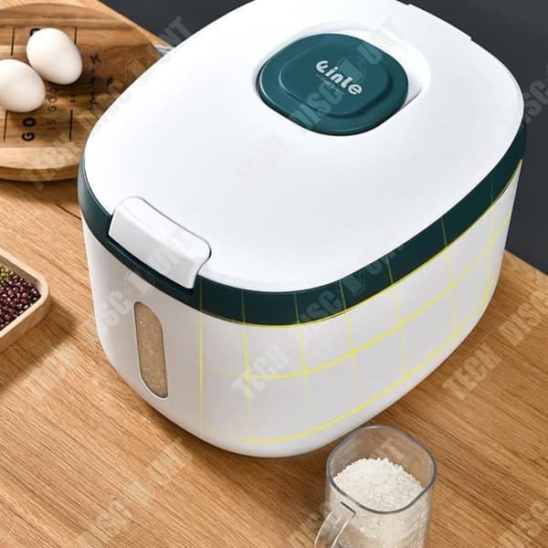 TD® förseglad rislagringstank Rishink Insekts- och fuktsäker plastförvaring 5L-6L Kapacitet