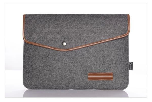 INF Stilig Mørkegrå Filt Nettbrett/Laptop-Sleeve - 14 tommer