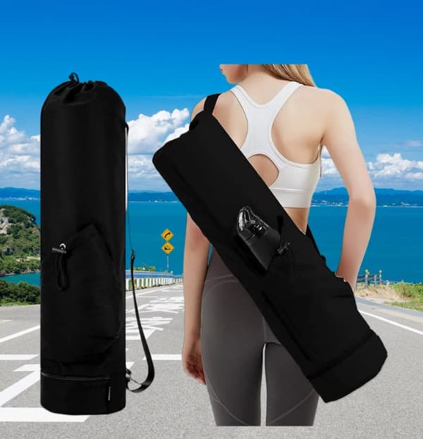 INF Multifunksjonell yogamatteveske med flaskelomme og våtpose
