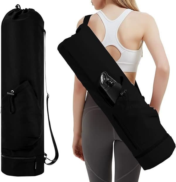 INF Multifunksjonell yogamatteveske med flaskelomme og våtpose