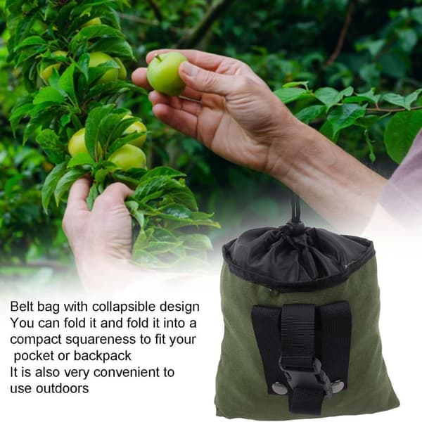 INF Canvas Foraging Pouch - Hands-Free Berry Picking Bag