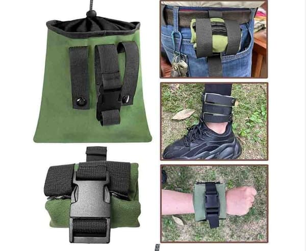 INF Canvas Foraging Pouch - Hands-Free Berry Picking Bag