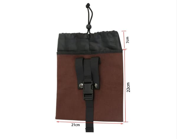 INF Canvas Foraging Pouch - Hands-Free Berry Picking Bag Brun