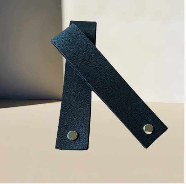 INF Elegante PU-Lær Hengestropper for Bryllupsskilt Sort