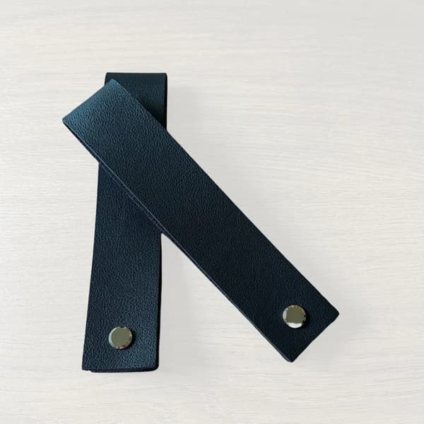 INF Elegante PU-Lær Hengestropper for Bryllupsskilt Sort