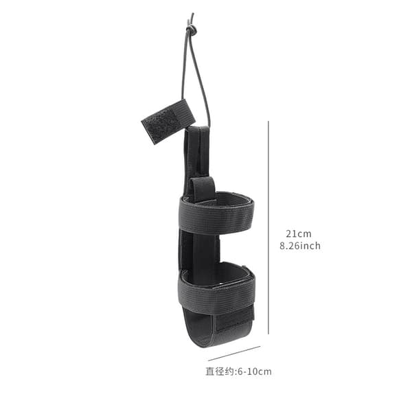 INF Tactical Adjustable Water Bottle Pouch - Black Nylon